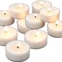 Stonebriar 40 Pack Unscented Mega Oversized Clear Cup Tea Light Candles with 9 Hour Extended Burn Time, 40 Count