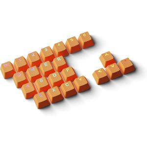Gaming Rubber Keycaps Set | Anti-Slip Texture | Doubleshot Backlit Keycap Set | OEM Profile Key Set | for Mechanical Keyboard | Compatible with Cherry MX, Gateron, Kailh | Orange