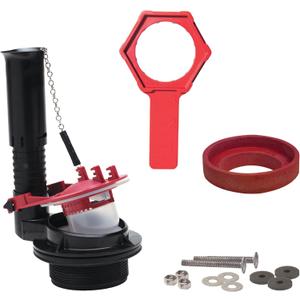 Fluidmaster K-540A-015 Universal 3-Inch Toilet Flush Valve Repair Kit with Toilet Tool Multicolor