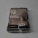 Black Pinch Pleated Linen Blackout Curtains 2 Panels for Living Room Bedroom Thermal Insulated 100% Black Out Linen Drapes with Liner Room Darkening Window Curtains 40x96