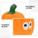 POPETPOP 2 Pcs Pumpkin Squeaky Latex Dog Toys 4.7 Inch Realistic Voice Toy Pumpkins for Puppy Teething and Interactive Pet Play