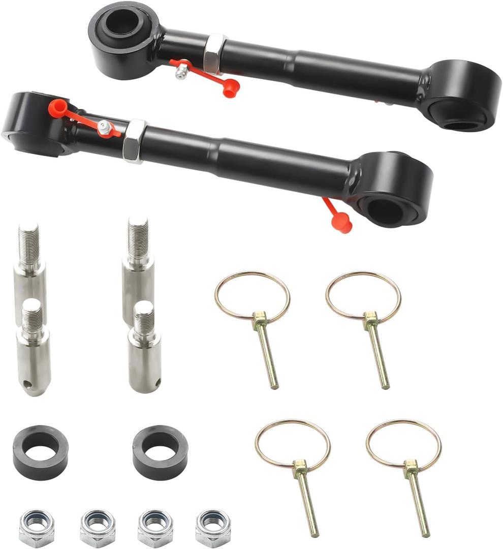Lifts Front Sway Bar Links Quicker Disconnect System 2.5"-6" Compatible with 2007-2018 Jeep Wrangler JK JKU 2/4 doors Adjustable Front Sway Bar Quick Disconnect End Links