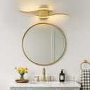 WOSHITU Gold LED Bathroom Vanity Lights: 23.6 Inch 24W Bathroom Lighting Fixtures Over Mirror 5CCT Dimmable 2700-5000K Vanity Lights Modern Bath Sconces Wall Light for Mirror Bedroom Living Room
