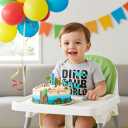 PATPAT Baby Bodysuits Supersoft Bamboo Viscose - Short Sleeve Boys and Girls - Newborn Infant Unisex Clothes Pack (6-9 Months, Dino Explorer)