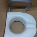 Medline 5" Elongated Raised Toilet Seat, with Lock and Removable Padded Arms- A Medical Seat for Seniors, Elderly, Adults, or Post-Surgery Recovery, 1 Ct.