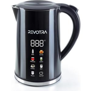 1.7L Electric Kettle, Stainless Steel Interior, 1500 Watt, Fast Boiling Water Boiler, LED Display, Temperature Control, Keep Warm, Auto Shut-Off, Boil-Dry Protection, Double Wall, Christmas Gift