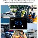 Voltmeter Digital LED Volt Voltage Gauge Kit 12V Electrical Voltage Meter 9-16V for Car Motorcycle Vehicle Automotive Universal (Blue)