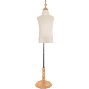 Kid Dress Form with Wooden Base, Mannequin Child Display Body Bust Forms Maniki, 4-5 Years Old
