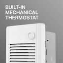 Stelpro Sonoma Wall Fan Heater – 1000W / 120V – 12 3/8″ H × 9 1/16″ W – Refined Compact Design – Silent Comfort, Quick Heat – Built-In Double-Pole Thermostat – White (ASO1001T2W)