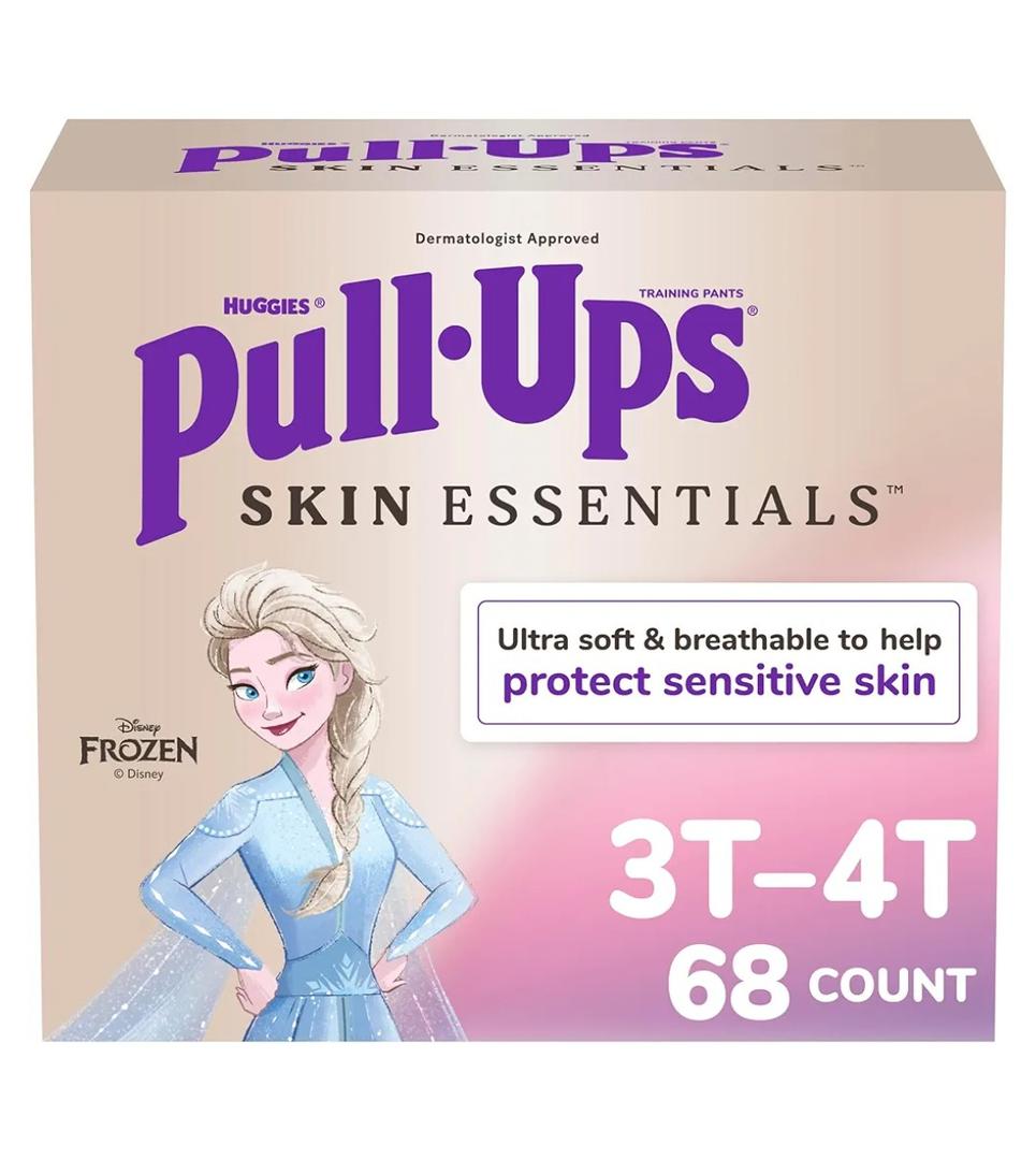 PullUps Girls' Skin Essentials Potty Training Pants, Training Underwear, 3T4T (3240 lbs), 68 Ct