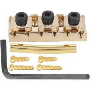 6 Strings Guitar String Locking Nut 42mm Electric Guitar String Nut with Mounting Screws and Wrench (GE98) Playing Accessories