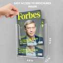 MaxGear Brochure Holder 8.5x11 Wall Mount, 3 Pack Acrylic Pamphlet & Flyer Holder, Clear Plastic Magazine Literature Organizer for Office, School, Hotel, Exhibition