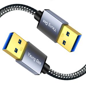 USB to USB Cable 20 ft,USB 3.0 A to A Male Cable Double End Cord Compatible for Data Transfer,Hard Drive,Laptop,DVD,TV, Hub and More (20ft/6M)