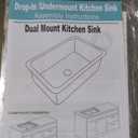 Offset Drain Fireclay Undermount Workstation Kitchen Sink 30 Inch, 30''x19''x10'' Topmount White Bar Sink Drop In, Deep Single Bowl Heavy Duty, Dual Mount, for Kitchen