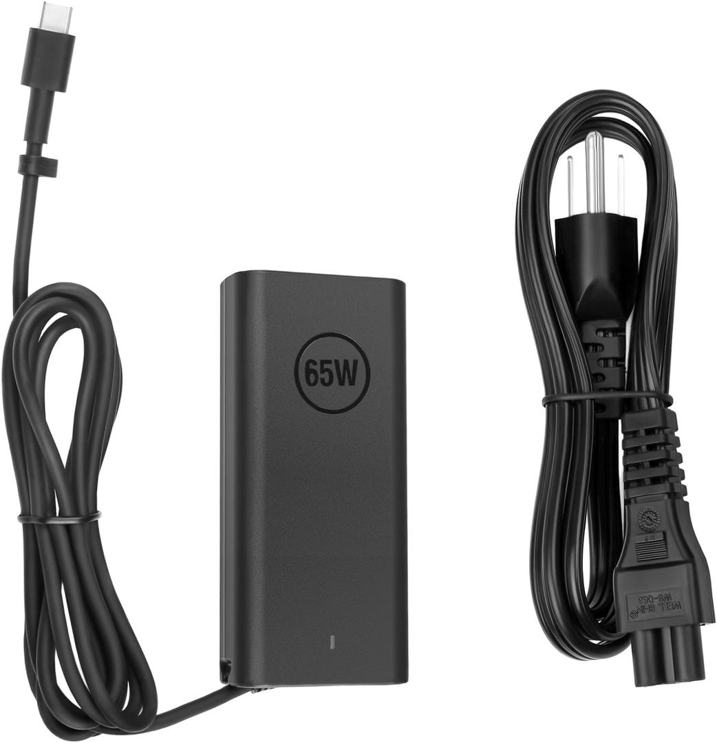 65W USB Type-C Charger Compatible with Dell Latitude 5350 9450 7450 7350 5450 7650 7640 7455 7350 5550 5455 3540 5520 5420 Inspiron 5440 XPS 13 Power Supply DA65NM190 LA65NM190
