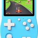 32 Bit Handheld Games for Kids Preloaded 139 Video Games, Portable Video Gaming Player with 3.0" IPS Screen and Rechargeable Battery, Mini Travel Games Electronic Gifts Toys for Boys Girls, Blue