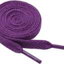 47" Solid Color Flat Shoelaces for Sneakers Hiking Boots Running Shoes