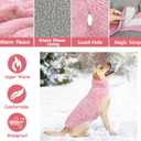 Malier Dog Winter Coat, Reversible Fleece Dog Cold Weather Coats, Windproof Warm Snow Puppy Jacket Vest Pet Clothes for Large Dogs (Pink, XXX-Large)