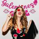 Galentine's Gang Banner, Pre-strung Valentine's Day Banner for girls, Galentine's Day Decorations, Pink Glitter