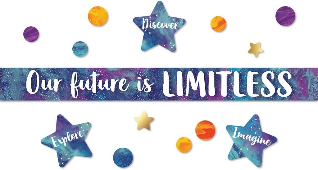 Carson Dellosa Galaxy 28 pc Bundle Motivational Bulletin Board Set, Planets, Star Cutouts and More Space Decorations With Positive Affirmations for Classroom Decor
