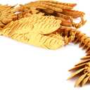 Feathered Wyvern Dragon, 3D Printed Dragon, Articulated Dragon, Fidget Dragon, 3D Printed Toys, Desktop Pet (Golden Dawn)