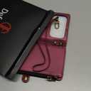 Defencase for iPhone 17 Pro Max Case Wallet with RFID Blocking Card Holder for Women and Men, Fashion PU Leather Magnetic Snap Flip Zipper Strap Wallet Phone Case for iPhone 17 Pro Max 6.9", Wine Red