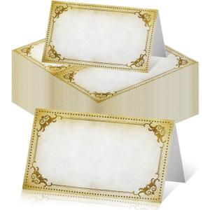 120 Pcs Place Cards for Table Setting, Vintage Table Name Cards for Table Setting, 3.5 x 2 Inch Food Cards for Buffet Table Wedding Banquet Buffet