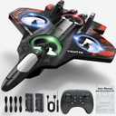 Foam Remote Control Airplanes, RC Planes with Light, RC Airplane Fighter Jet, 360 Flip, Stunt Roll, Drones for Men, Remote Control Plane (Red)