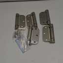 Luxbaro 5 Pack Spring Hinges Self Closing 3.5 Inch, Self Closing Door Hinges with 5/8'' Radius Corners, Adjustable Tension for Garage, Front and Back Doors, Left and Right Hand, UL Listed