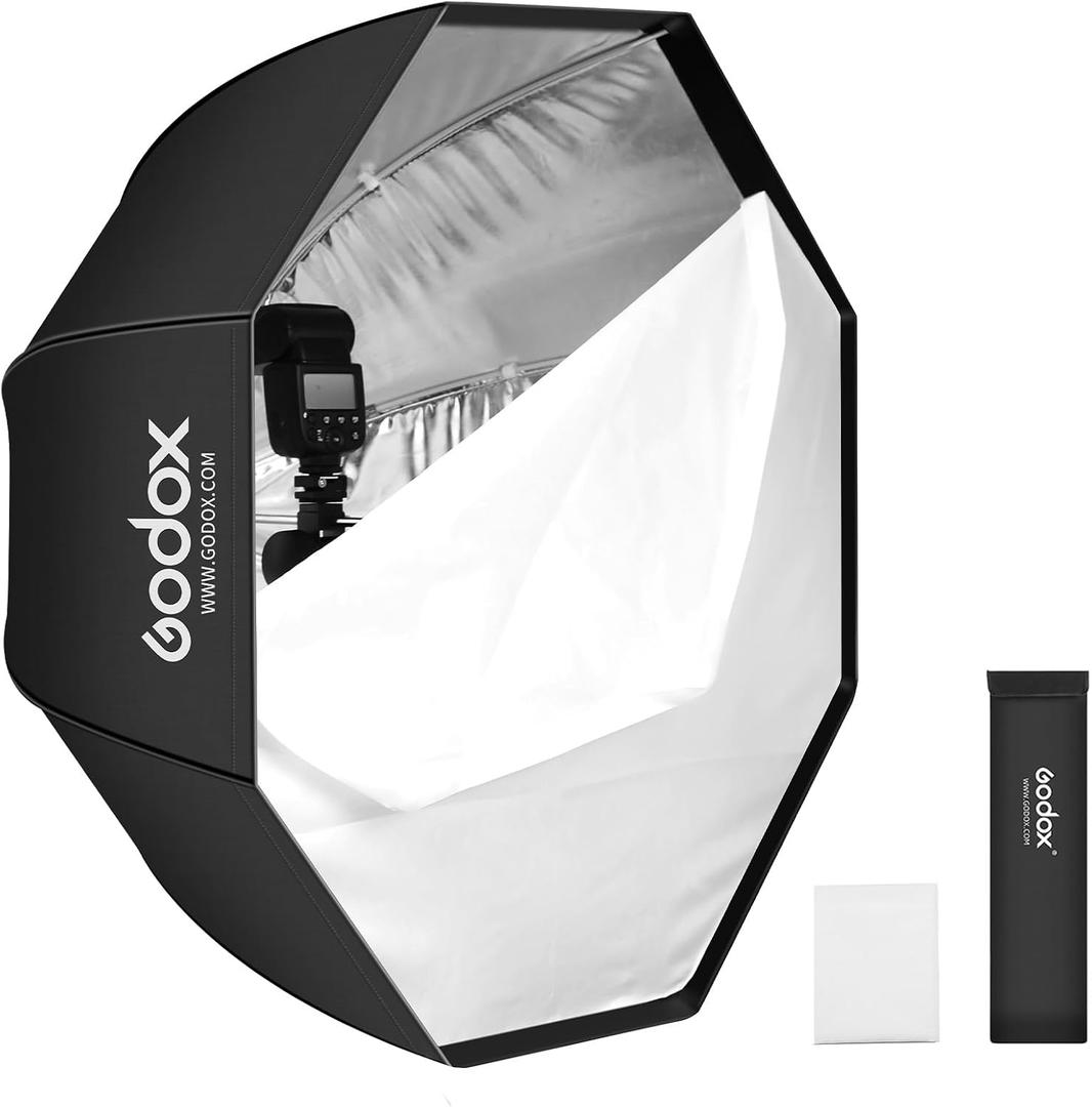 Godox 47.3" / 120cm Octagon Umbrella SoftBox with Carrying Bag Portable Octabox for Studio Photography Flash Speed Light