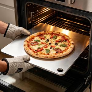Pizza Steel for Oven & Grill 16"x16" Baking Steel 3/8" Deluxe Thick, 16"x16"x0.37''