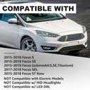 Headlights Assembly Compatible With 2015-2018 Ford Focus Halogen Headlamp,Chrome Housing Amber OE Style, For 2015 2016 2017 2018 ST/SE/S Headlights