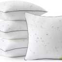 MIULEE 16x16 Outdoor Pillows, Pack of 4 Water Resistant Waterproof Pillow Inserts Decorative Stuffer for Sofa Couch Patio and Garden