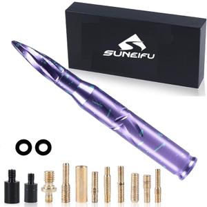 Car Antenna, Short Stubby Bullet Style Mast Replacement, Premium Signal Reception Waterproof Car Stereo Aerial Compatible with Ford, Dodge, Jeep, Toyota, Honda, and Most Vehicles