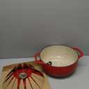 Lodge Essential Enamel Cast Iron Dutch Oven - Perfect for Bread Baking, Braising, Marinating & Slow Cooking - Features Moisture-Sealing Lid & Dual Handles - Kitchen Essentials - 6 Quarts - Island Spice Red