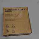 Bathroom Clock Waterproof Shower Timer, Digital Wall Clock with Countdown, Touch Screen, LCD Display, Temperature, Suction Cup/Hanging Hole/Stand, Spa Sauna, Kids and Adults I White