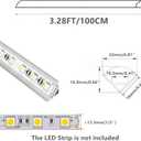 THMOOTHER UV Resistance 3.28FT V Shape LED Strip Channel Diffuser,20-Pack Aluminum Profile with Frosted Cover and Corner Connector,Tape Mounting Track for Cabinet Stairs Wall Outdoor (3.28FT, 20)
