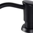 GAGALIFE Built in Sink Soap Dispenser or Lotion Dispenser for Kitchen Sink, Matte Black ABS Pump Head, with 17 Ounce PET Large Soap Bottle