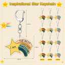 Henoyso 36 Sets Inspirational Star Keychains Bulk You're a Star Keychains End of School Year Student Gifts from Teachers Graduation