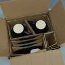 KIVY Cappuccino cups set of 4 [8oz] - Thick-walled stoneware cappuccino cup set for latte art - Latte mugs - Latte cups - Latte mug - Coffee cup black - Ceramic latte cup and saucer