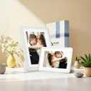 5 x Crystal 5x7 Picture Frame,1 Pack, Fits 5x7 Photo or 4x6 with Mat, Acrylic Front & Durable ABS Frame, Shatterproof UV-Resistant Tabletop Display, Vertical/Horizontal Home Dcor Frame