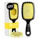 FHI Heat UNbrush Detangling Brush for Pain-Free Brushing on All Wet or Dry Hair Types  Durable DuoFlex Anti-Static Bristles, Lightweight Handle, Vented Hair Brush (Sunburst)
