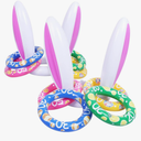 Max Fun Easter Inflatable Bunny Ring Toss Games Inflatable Toss Game for Easter Party Favors Indoor Outdoor Games (Easter Bunny Ears Ring Toss)