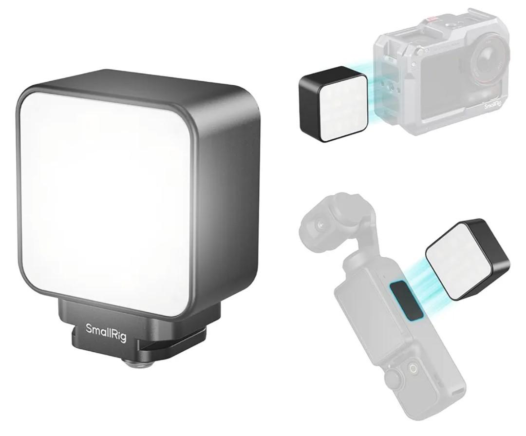 SmallRig Magnetic Mini LED Video Light for Action Cameras, 3000K-6000K, 500mAh Battery, for DJI OSMO Action 6/5Pro/4/Pocket 3/Nano, for GoPro Light, for Insta360 Ace, for Xtra Muse Accessories- 5446
