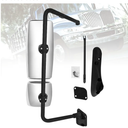 SEPEY Door Mirror for INTERNATIONAL 4300 Truck, Passenger/Right Side Chrome Door Mirror Assembly with Arm for INTERNATIONAL 4300 4400 7400 7600 8500 8600 Truck