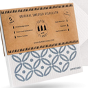 5 Pack Swedish Dishcloths for Kitchen - 100% Biodegradable & Compostable Reusable Paper Towels Washable, Food-Safe & Without Plastic - Dish Rags Suitable for Any Surface, Artdeco Blue