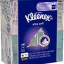 KLEENEX Ultra Soft Facial Tissue, 3-Ply, White, 8.2 inch x 8.4 inch, 75/Box, 4 Box/Pack - Packaging May Vary (Assorted color and style boxes),Pack of 4