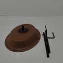 Koutemie 1- Gallon Detachable Free Standing Garden Bird Bath Bird Feeder Bowl with Metal Stake for Outdoor, Deep Brown, 29 Inch