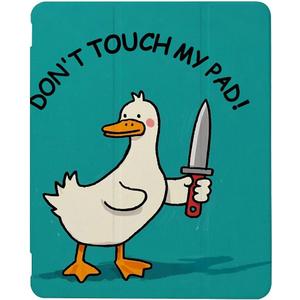 Funny Duck Case Compatible with iPad 9th 8th 7th Generation 10.9 Inch 2021/2019/2018,Funny Cover with Trifold Stand + Pencil Holder for Boys Girls,iPad 10.9in 2022 (03)