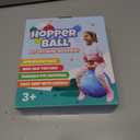 Bedwina Hopper Ball with Handle for Kids 18-inch (45cm) Bouncy Balls for Kids, Jumping Kangaroo Hippity Hop, Hopping Sit and Spin with Handle with Hand Pump, Marble Blue & White (Ages 3-7 (18 Inch))